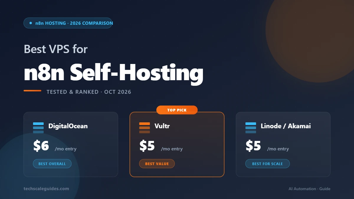 Best VPS for n8n self-hosting comparison — DigitalOcean, Vultr, and Linode/Akamai side by side