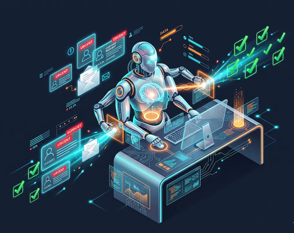 Custom AI Agent Working on Support Tickets