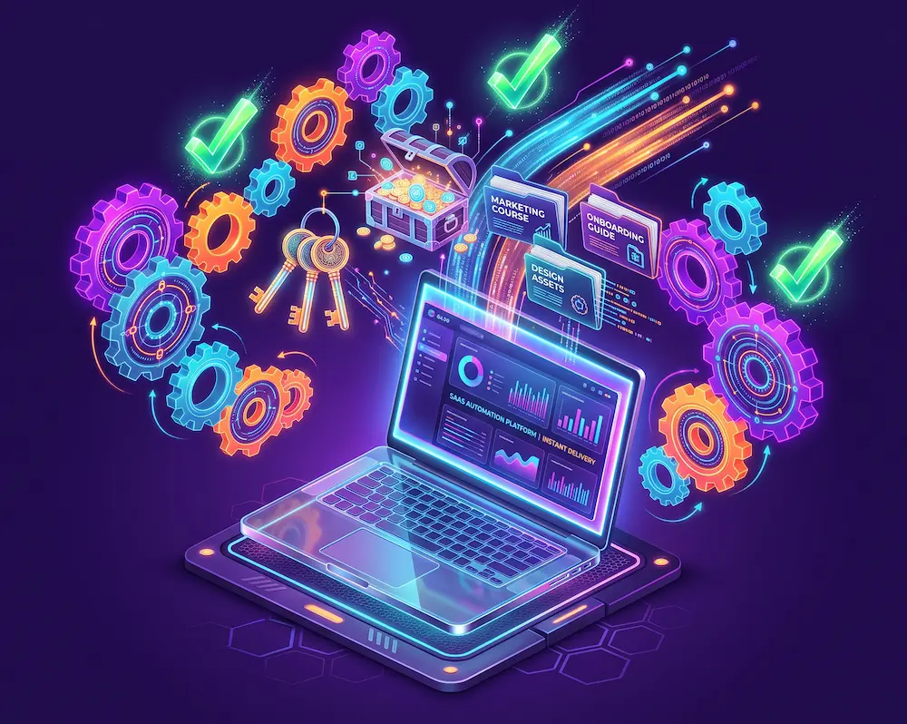 Course & SaaS Automation 3D Visualization