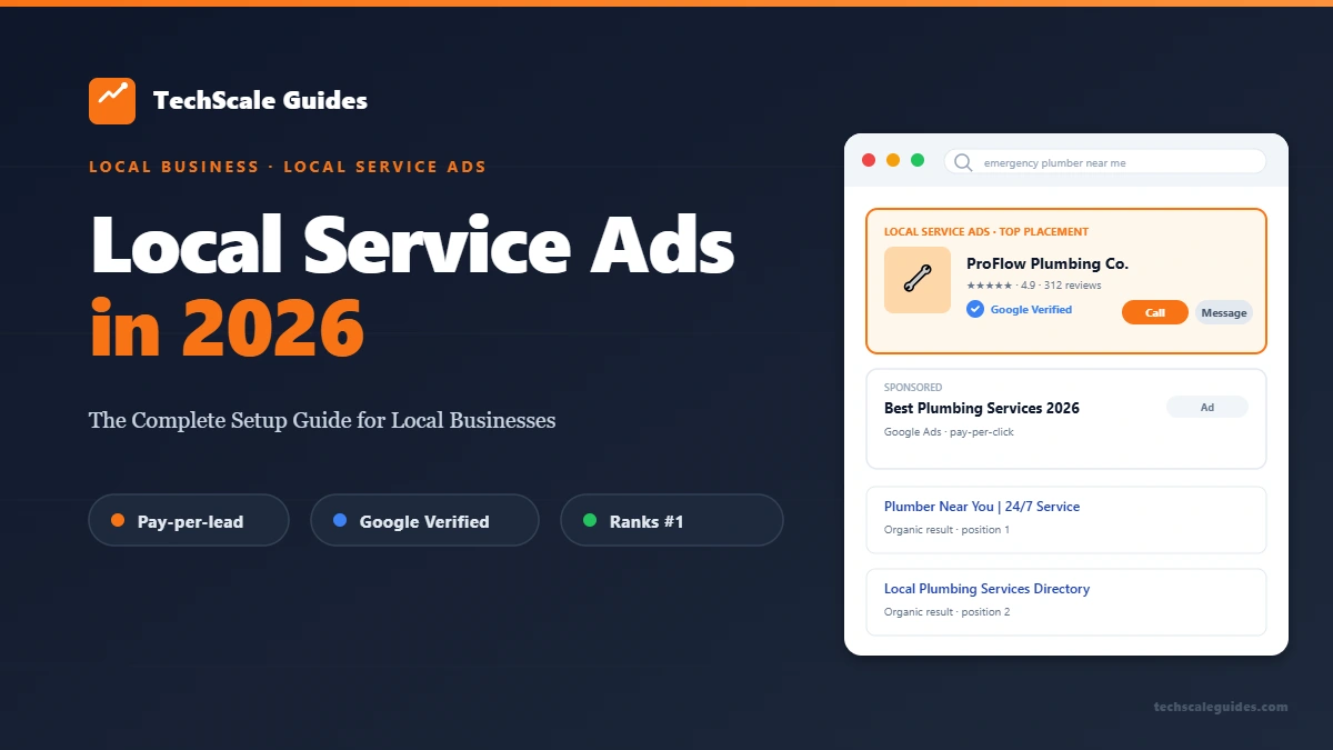 Google Local Service Ads guide — pay-per-lead model, Google Verified badge, and the complete 2026 setup walkthrough