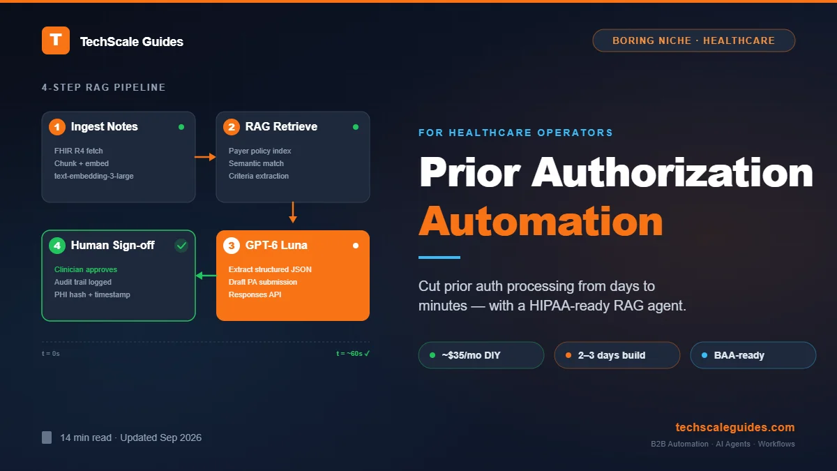 Medical Prior Authorization RAG Agent — HIPAA-compliant prior auth automation with n8n 2.39.2 and GPT-6 Luna